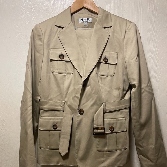 NYP Belted Stretch Pants Suit set, NWT - Picture 1 of 4